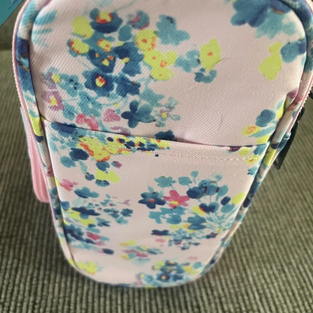 Floral Pink Travel Bag/ makeup bag